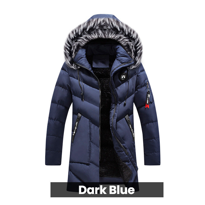❄️ Men's Warm Hooded Long Jacket for Cold Weather🥠