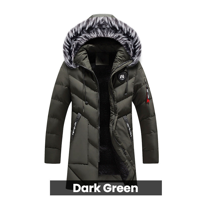 ❄️ Men's Warm Hooded Long Jacket for Cold Weather🥠
