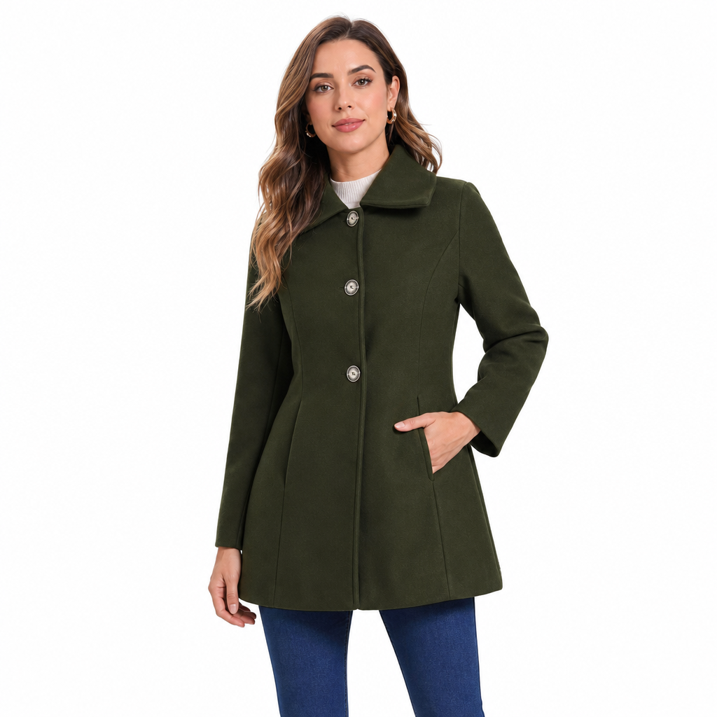 ✨ Women Elegant Mid-Length Plaid Trench Coat Versatile Autumn Winter