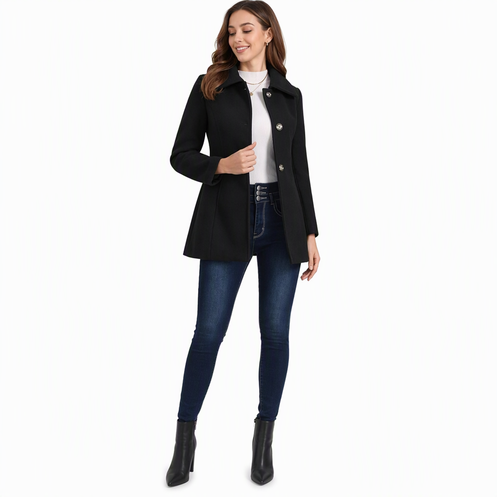 ✨ Women Elegant Mid-Length Plaid Trench Coat Versatile Autumn Winter