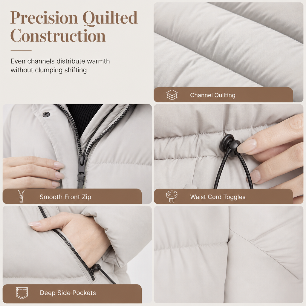 ❄️ Women's Long Hooded Padded Coat
