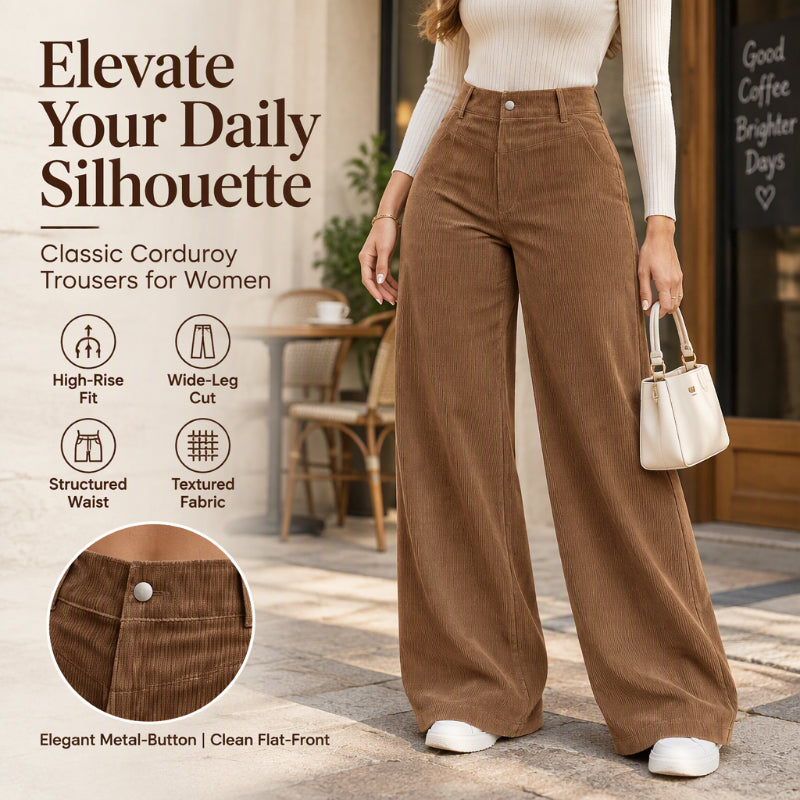 🍁 Women's Casual Corduroy Wide-Leg Pants
