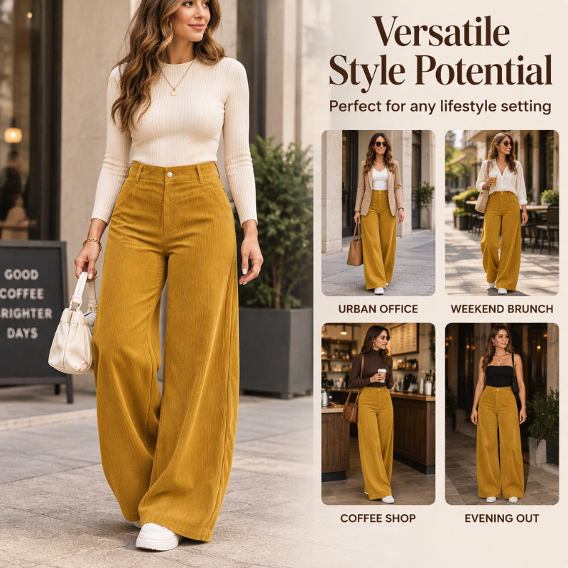 🍁 Women's Casual Corduroy Wide-Leg Pants