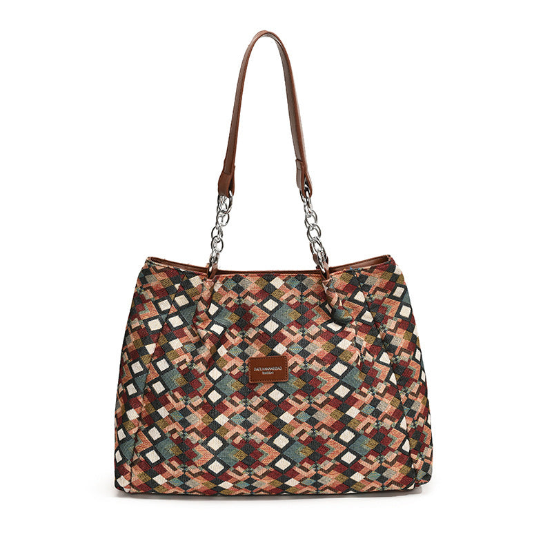 🐆 Retro Leopard Print Tote Bag for Women