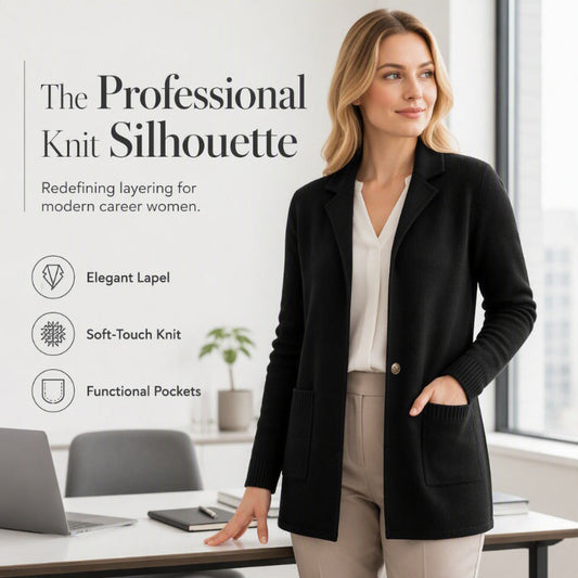 🖤Black Friday Sale:50% OFF🖤 Women's Lapel Collar Knit Cardigan