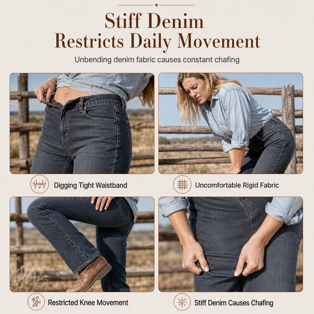 👖 Women's Classic Straight Leg Stretchy Denim Jeans