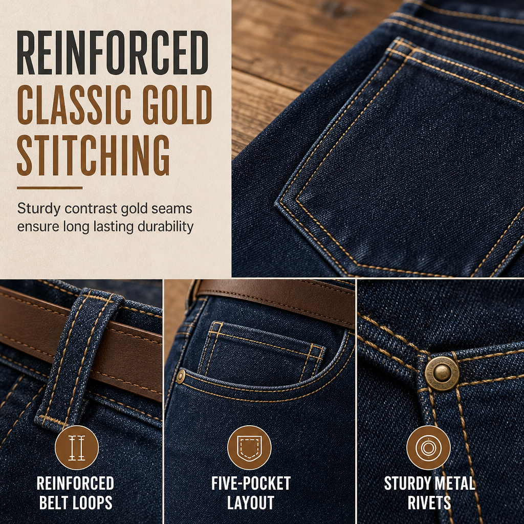 👖 Women's Classic Straight Leg Stretchy Denim Jeans