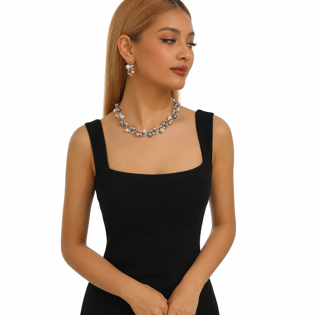 💕 50% OFF💫Vintage Floral Jewelry Set – 2-Piece Leaf & Flower Bridal Accessories for Women
