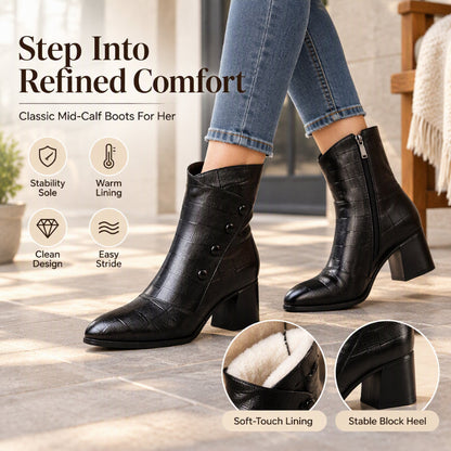 Women's Soft PU Leather Ankle Boots