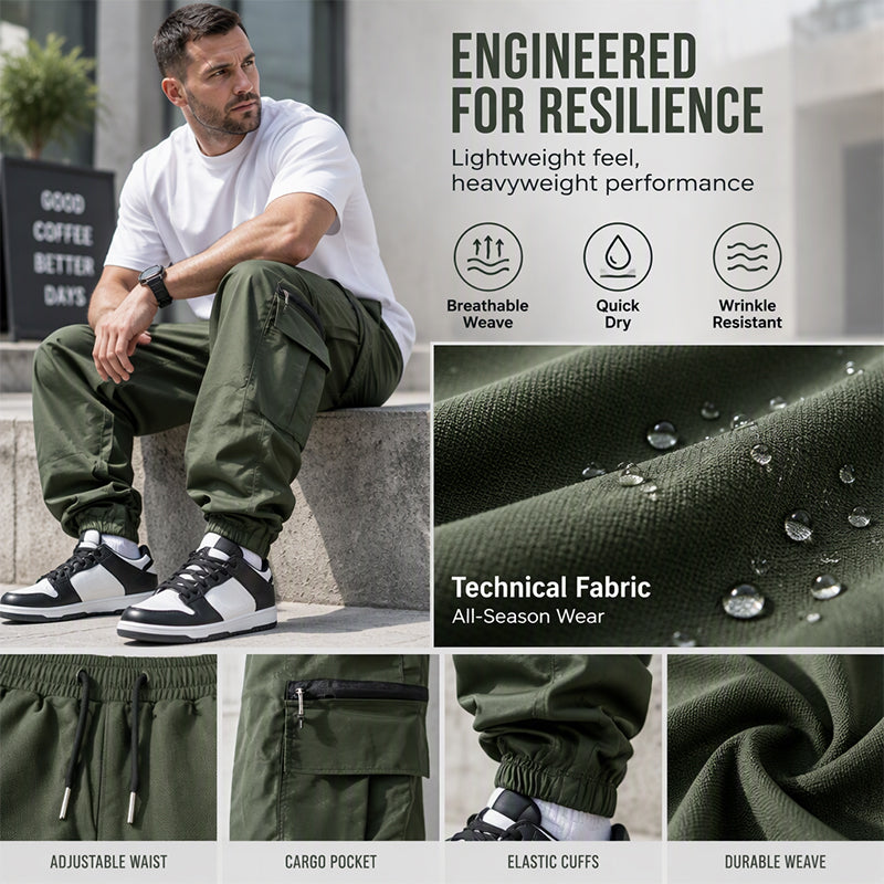🚶 Men's Casual Multi-Pocket Cargo Pants