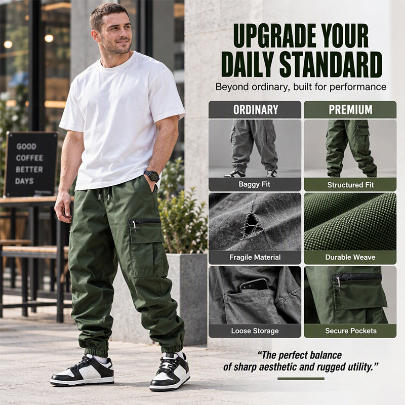 🚶 Men's Casual Multi-Pocket Cargo Pants