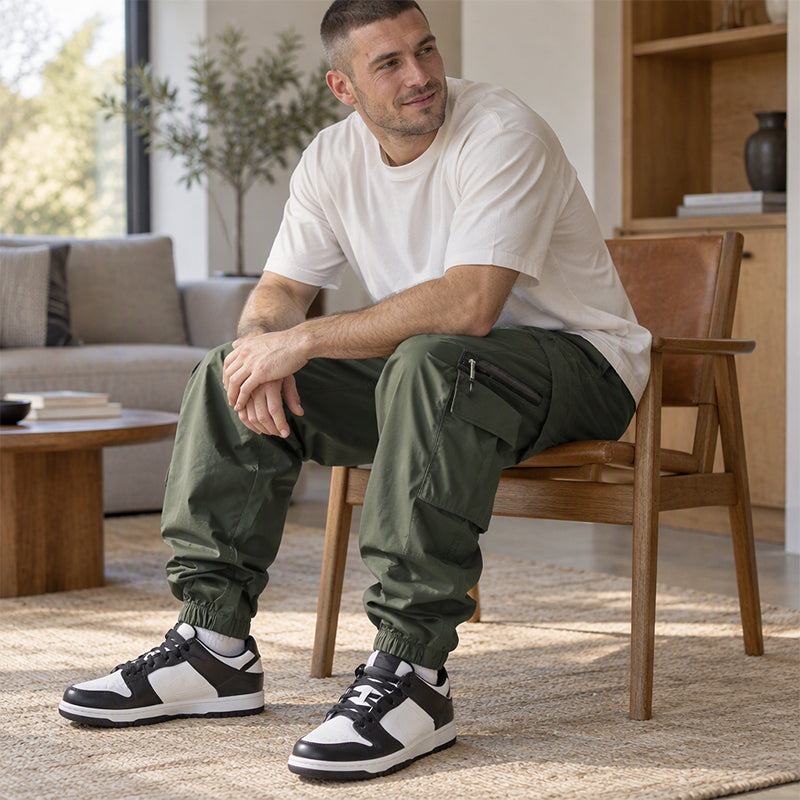 🚶 Men's Casual Multi-Pocket Cargo Pants