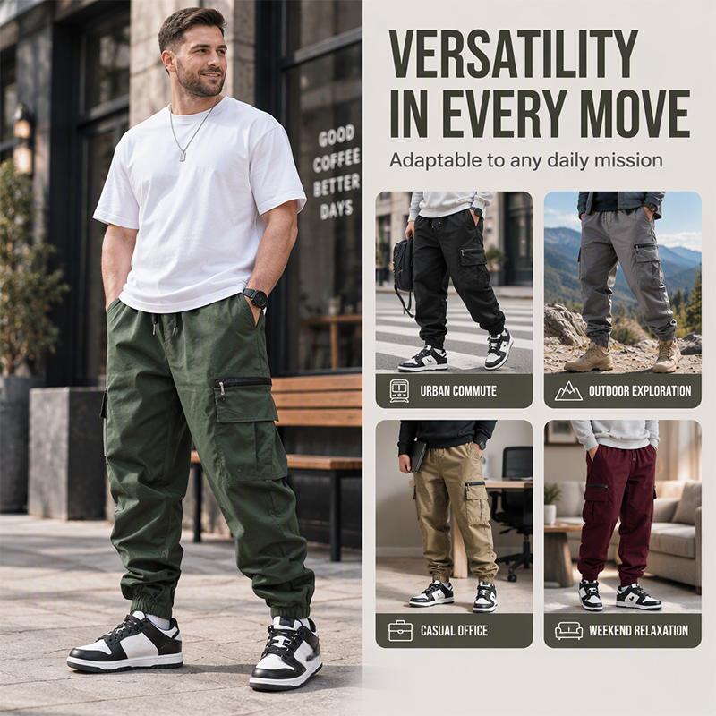 🚶 Men's Casual Multi-Pocket Cargo Pants