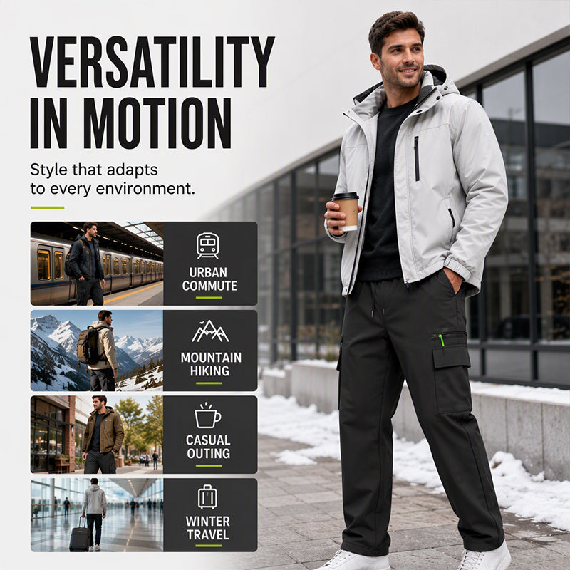 🌬️ Wind-Blocking Warmth, Move-Ready Comfort | Men's Winter Outdoor Windproof Thermal Pants