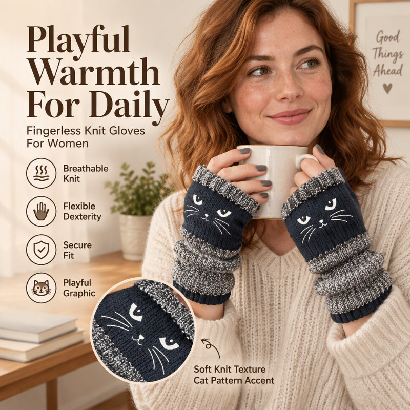 🧤 Winter Warm Half Finger Knitted Gloves