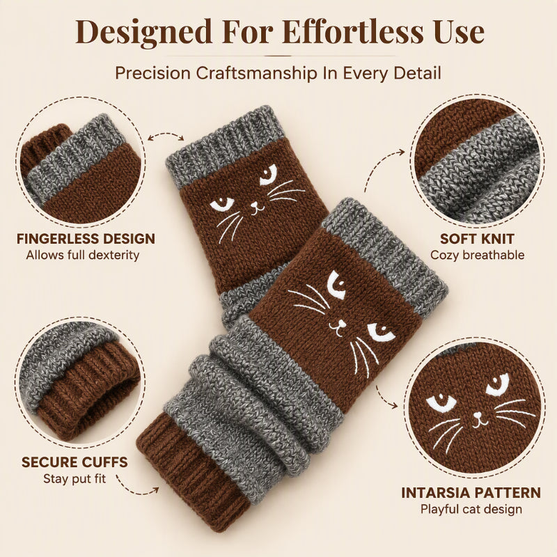 🧤 Winter Warm Half Finger Knitted Gloves