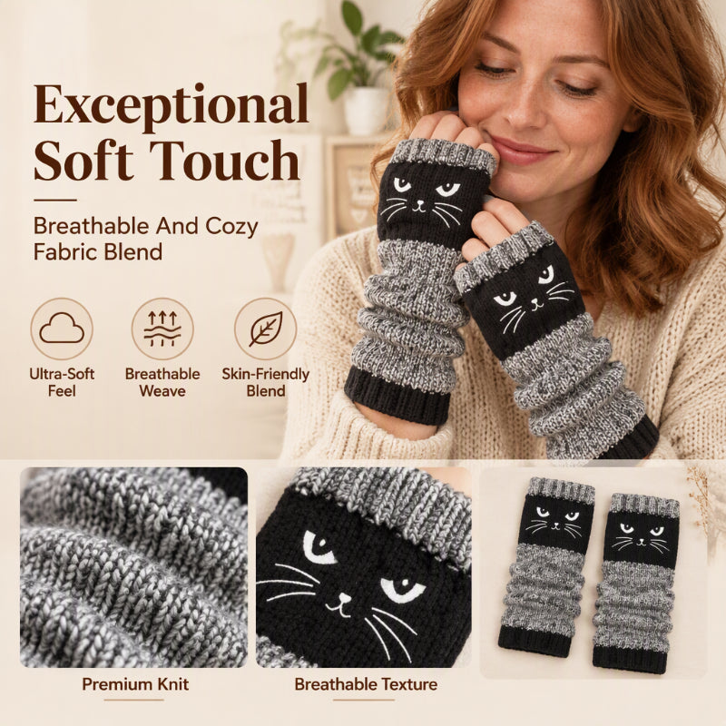 🧤 Winter Warm Half Finger Knitted Gloves