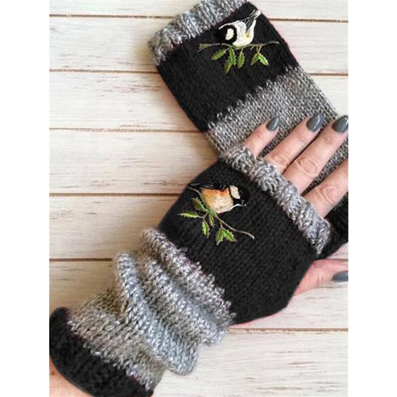 🧤 Winter Warm Half Finger Knitted Gloves
