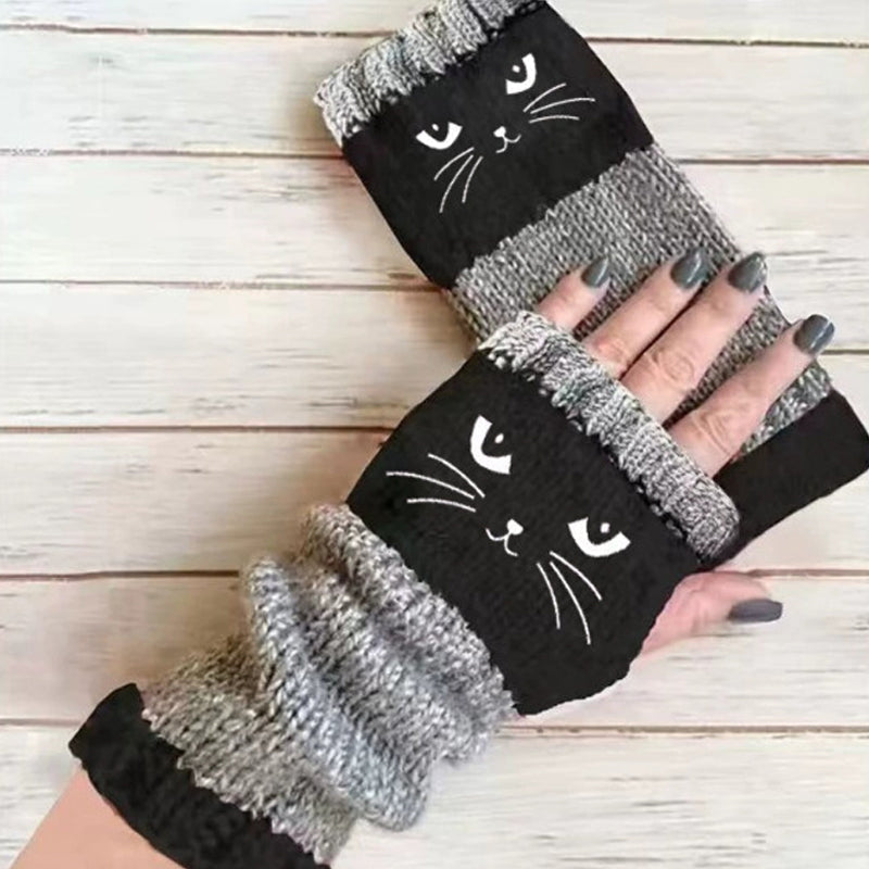 🧤 Winter Warm Half Finger Knitted Gloves