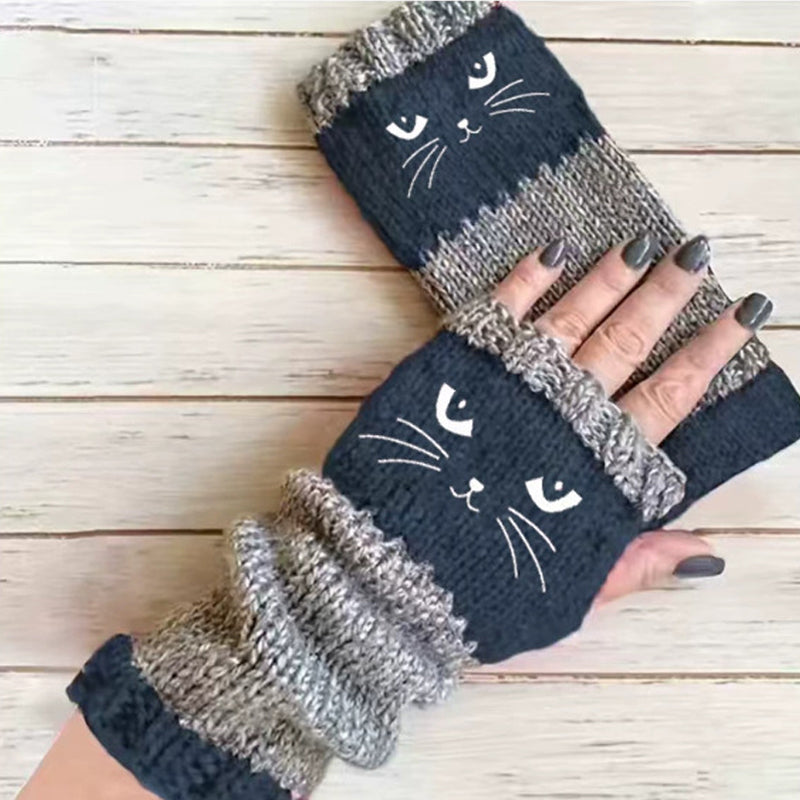 🧤 Winter Warm Half Finger Knitted Gloves