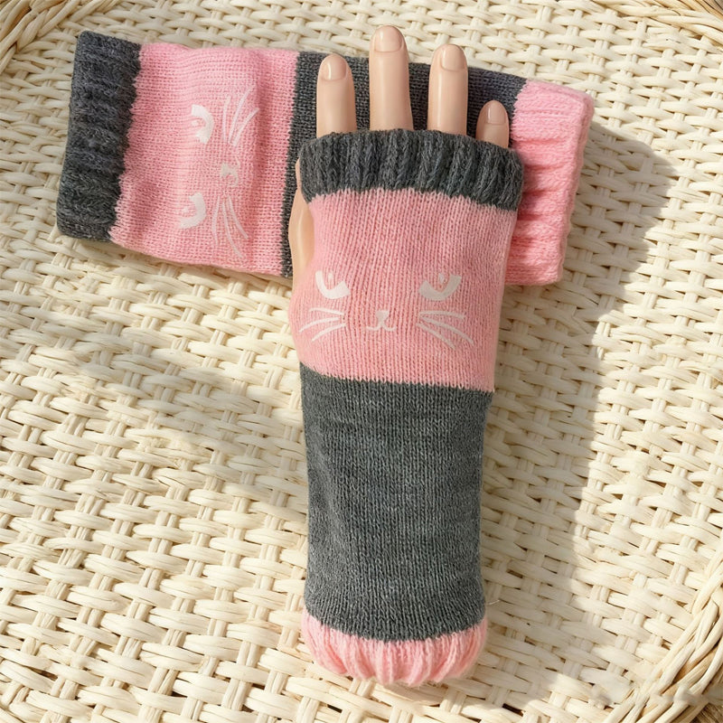 🧤 Winter Warm Half Finger Knitted Gloves