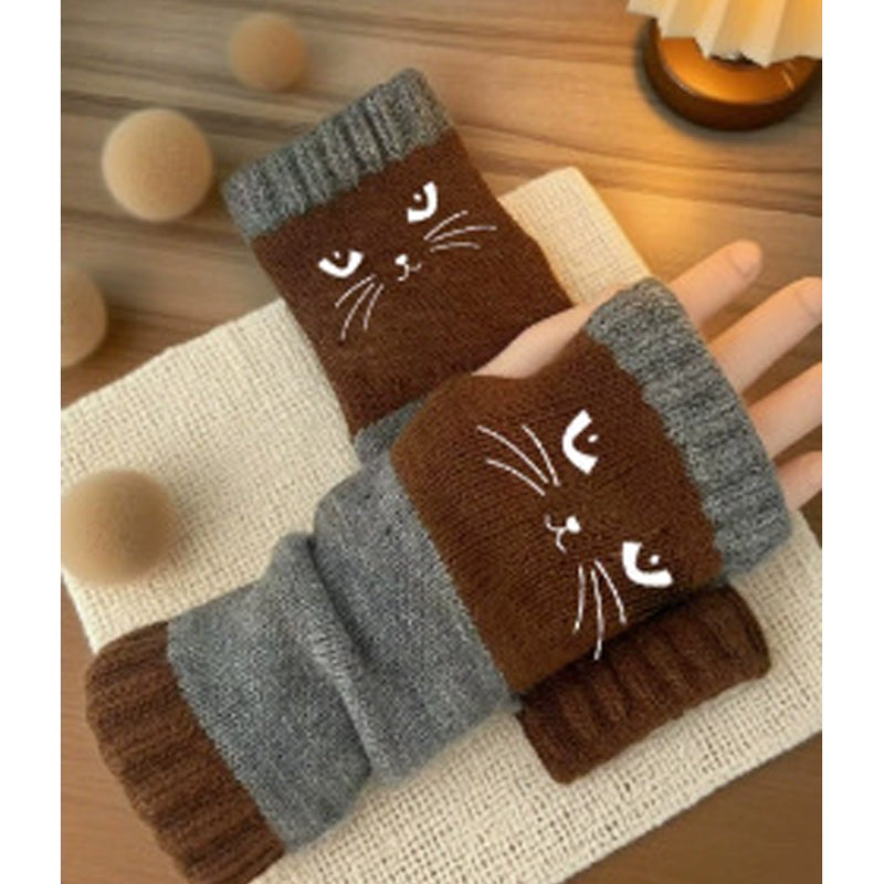 🧤 Winter Warm Half Finger Knitted Gloves