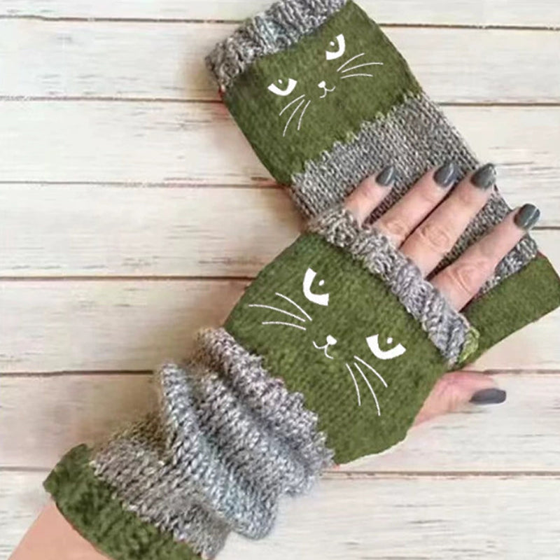 🧤 Winter Warm Half Finger Knitted Gloves