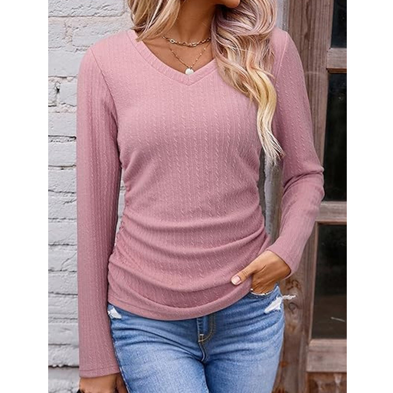 🧶 Women's Elegant V-Neck Knit Top