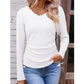 🧶 Women's Elegant V-Neck Knit Top