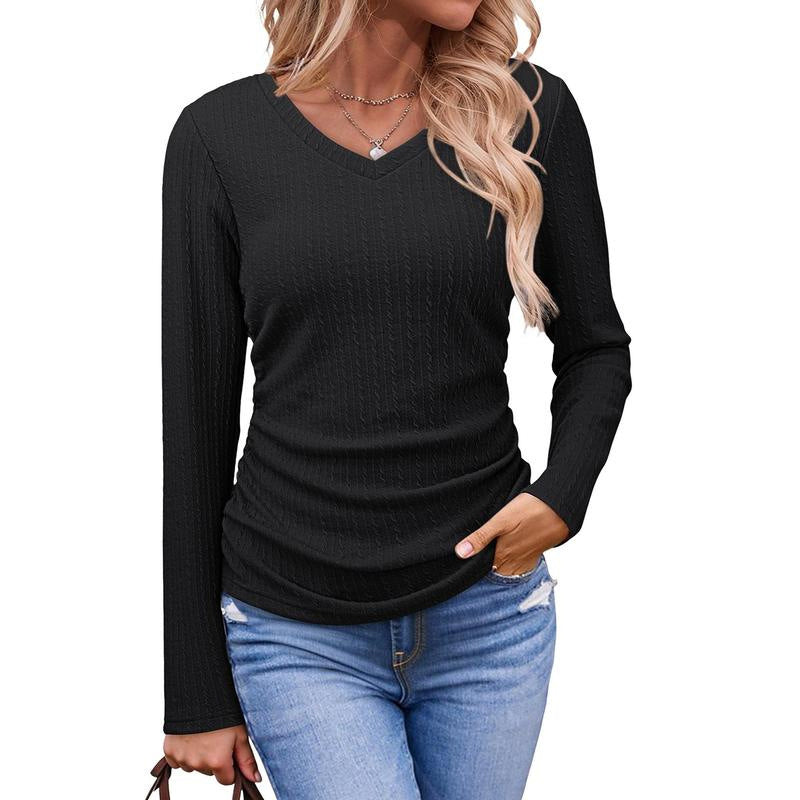🧶 Women's Elegant V-Neck Knit Top