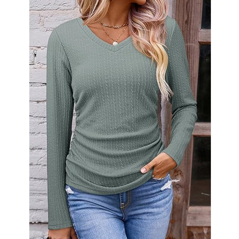🧶 Women's Elegant V-Neck Knit Top