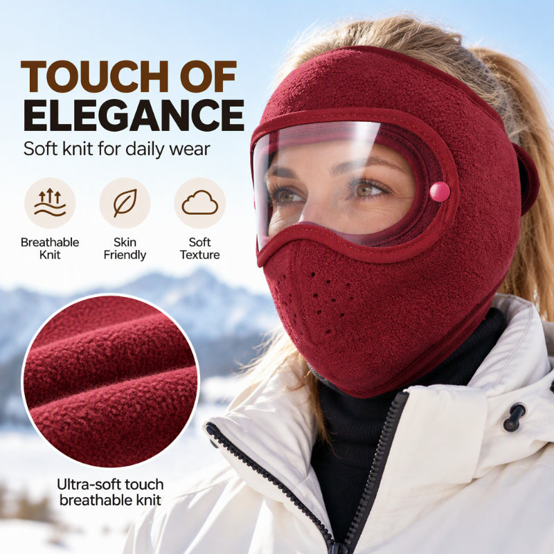 ❄️ Winter Windproof Warm Face Mask with HD Goggles