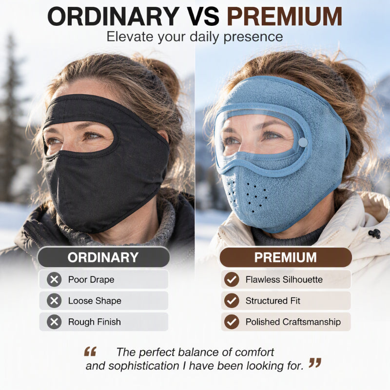 ❄️ Winter Windproof Warm Face Mask with HD Goggles