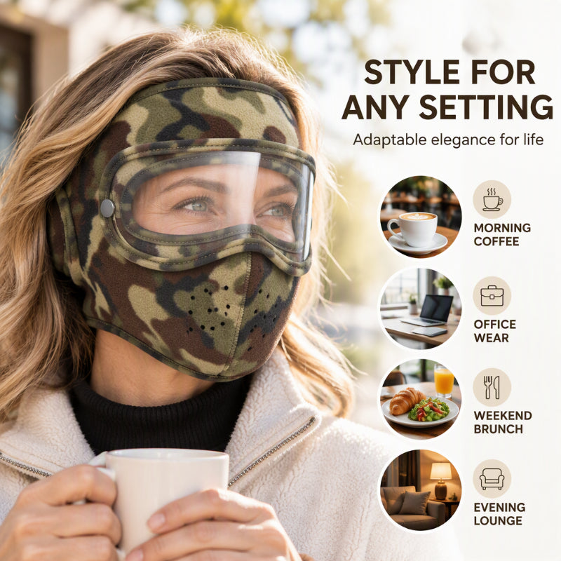 ❄️ Winter Windproof Warm Face Mask with HD Goggles