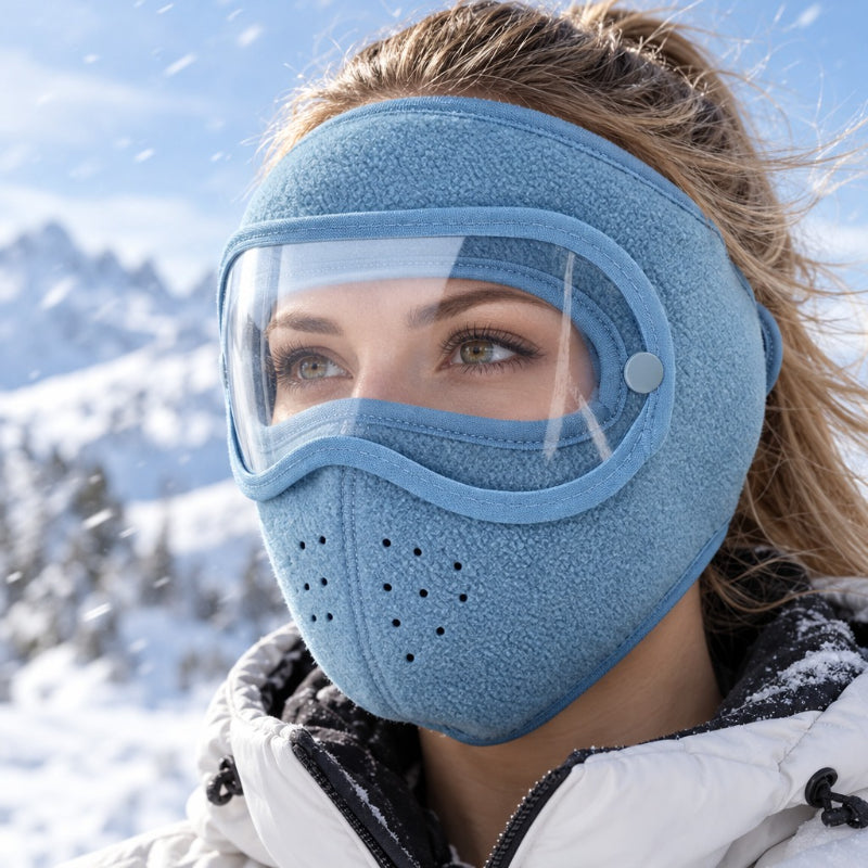 ❄️ Winter Windproof Warm Face Mask with HD Goggles