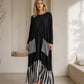 ✨Women's Striped Patchwork Long Sleeve Maxi Dress