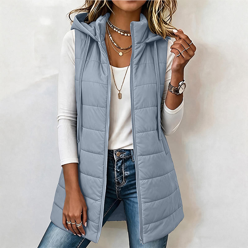 ❄️Women's Mid-Length Hooded Padded Vest