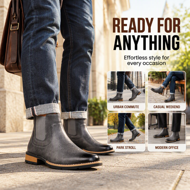 Men's Vintage Slip-On Chelsea Boots