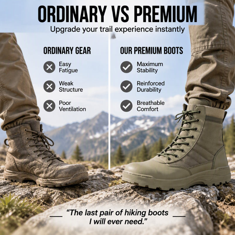 🥾 Unisex Outdoor High-Top Tactical Combat Boots ✨ – Durable & All-Terrain
