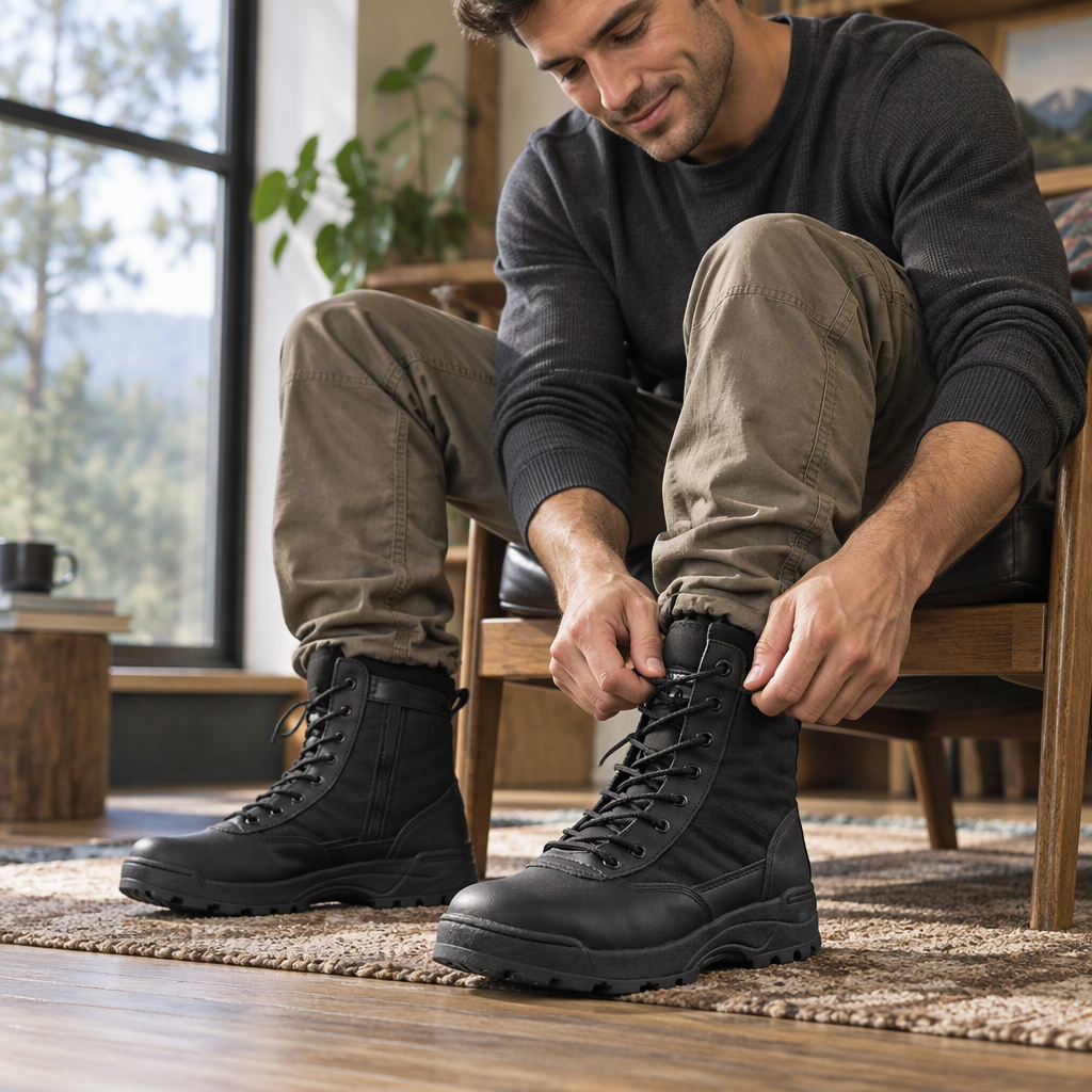 🥾 Unisex Outdoor High-Top Tactical Combat Boots ✨ – Durable & All-Terrain