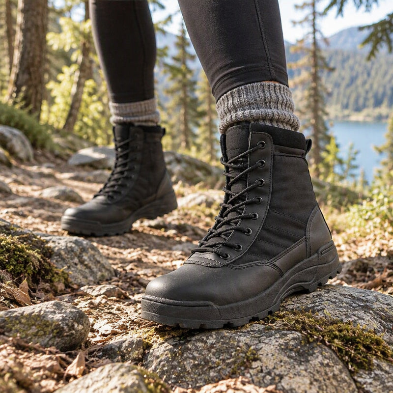 🥾 Unisex Outdoor High-Top Tactical Combat Boots ✨ – Durable & All-Terrain