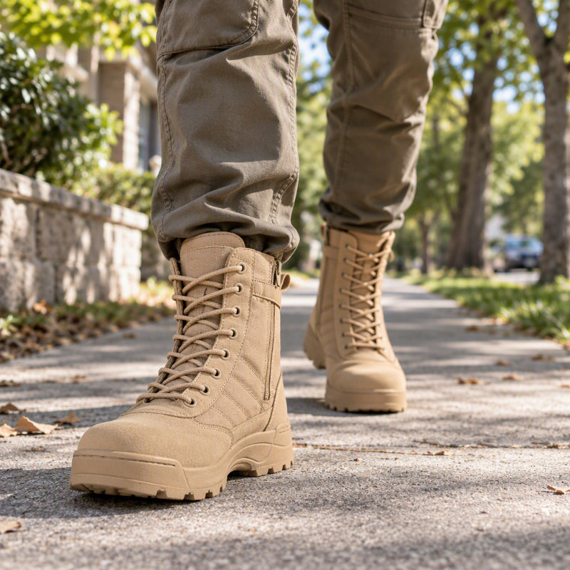 🥾 Unisex Outdoor High-Top Tactical Combat Boots ✨ – Durable & All-Terrain