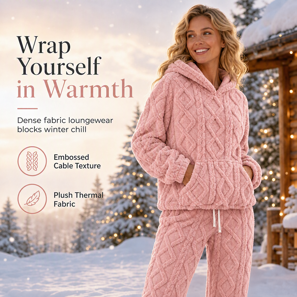 ☁️🧸 The Snuggle Edit – Fluffy Hoodie & Dream-Soft Lounge Set ✨💗