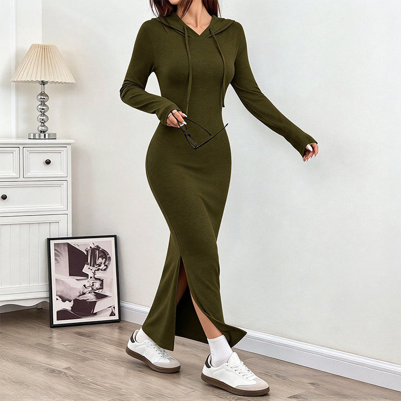 🖤 Women's Slim-Fit Hooded Bodycon Dress