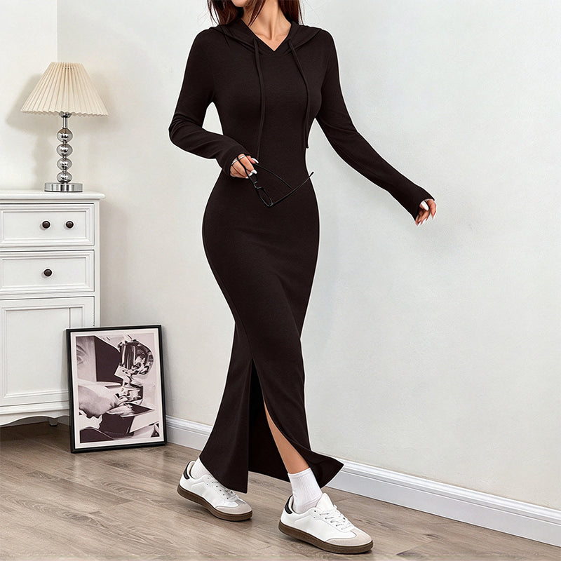 🖤 Women's Slim-Fit Hooded Bodycon Dress