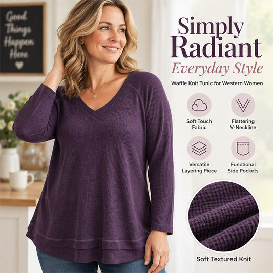💜 Women's Textured Stitch Raglan Sleeve Sweatshirt