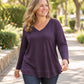💜 Women's Textured Stitch Raglan Sleeve Sweatshirt