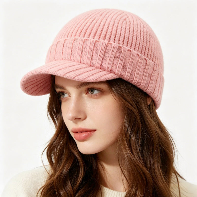 Unisex Warm Knit Beanie with Brim