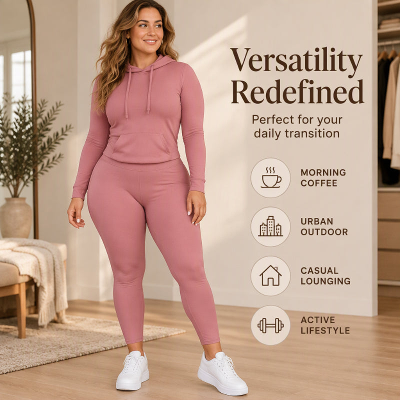 Women's Casual Hoodie and Leggings Set