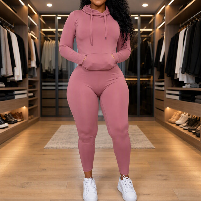 Women's Casual Hoodie and Leggings Set